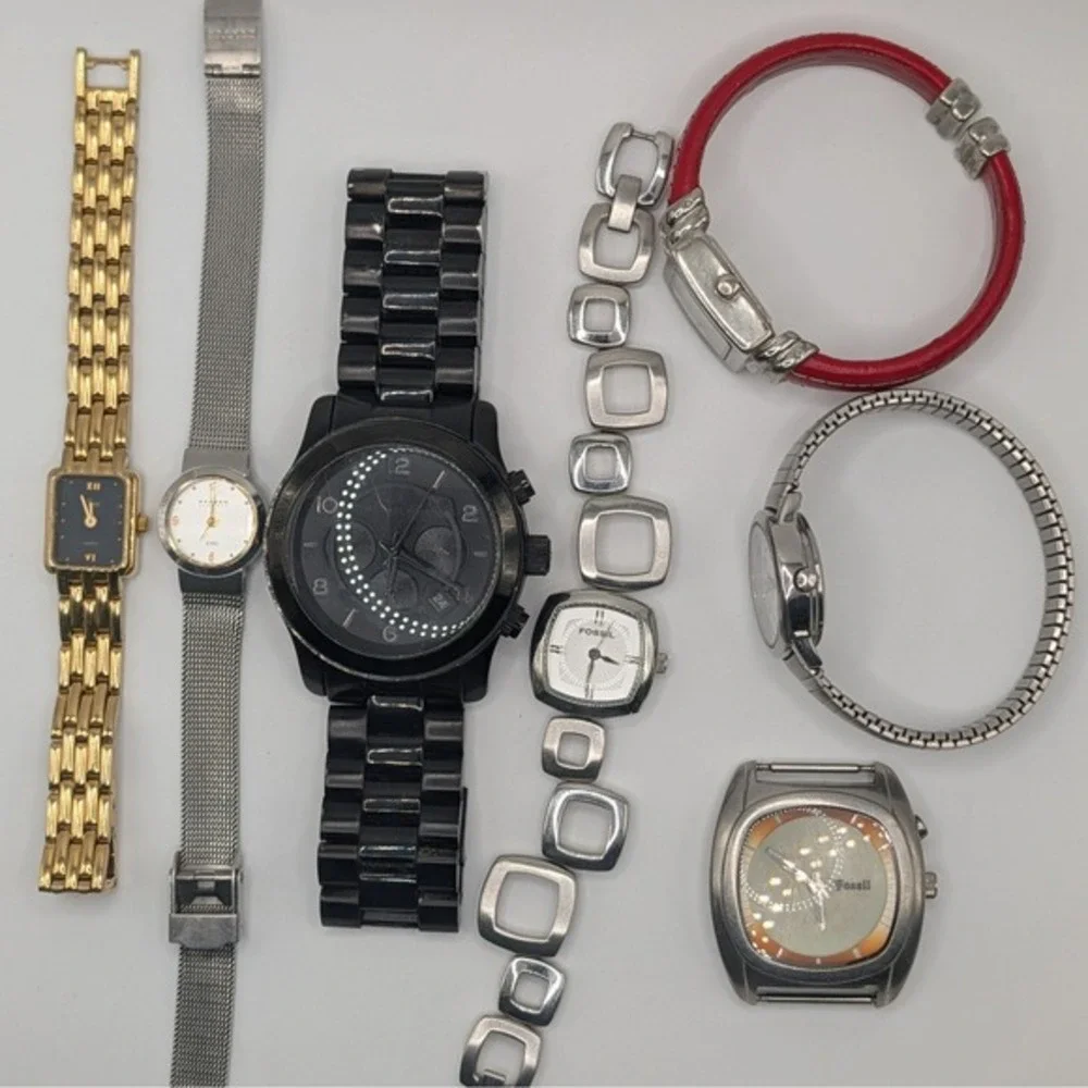 Michael Kors Fossil Timex Skagen Watch Lot Womens Mens Mixed 7pc‎ Untested